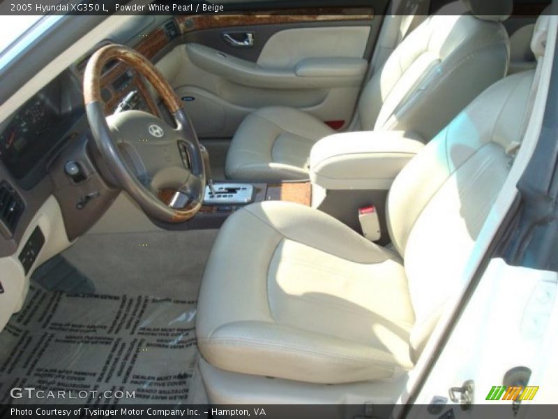 Powder White Pearl / Beige 2005 Hyundai XG350 L