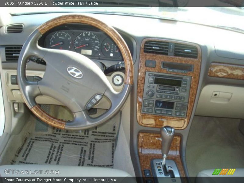 Powder White Pearl / Beige 2005 Hyundai XG350 L