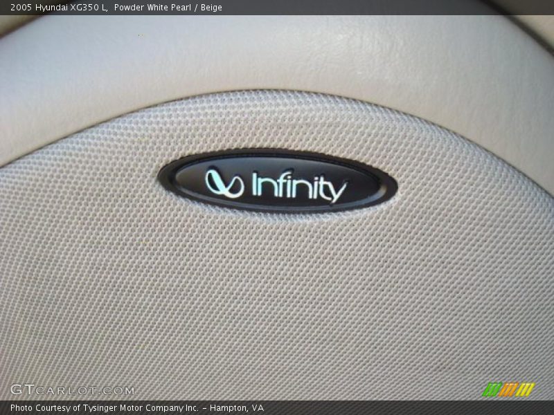 Powder White Pearl / Beige 2005 Hyundai XG350 L