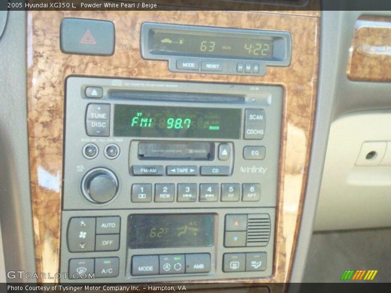 Powder White Pearl / Beige 2005 Hyundai XG350 L