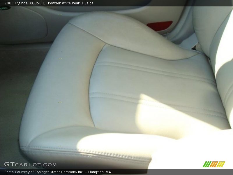 Powder White Pearl / Beige 2005 Hyundai XG350 L