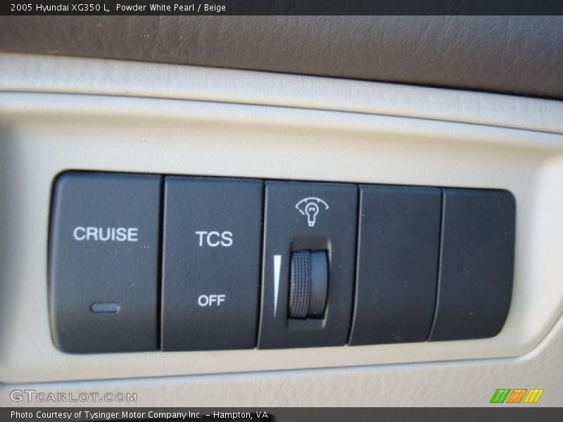 Powder White Pearl / Beige 2005 Hyundai XG350 L