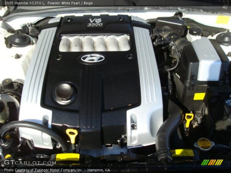 Powder White Pearl / Beige 2005 Hyundai XG350 L