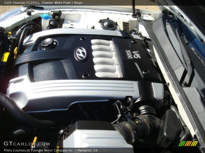 Powder White Pearl / Beige 2005 Hyundai XG350 L