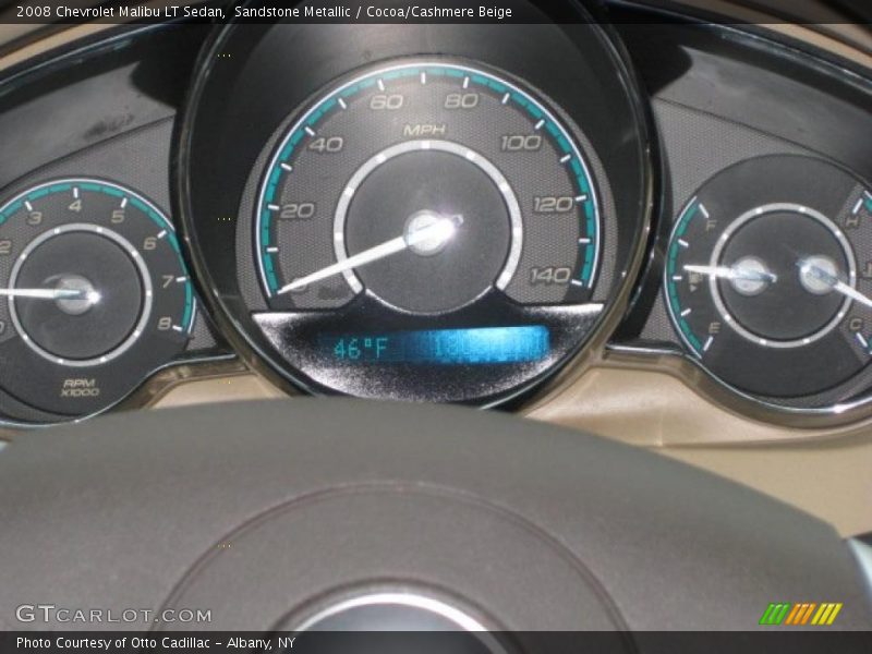 Sandstone Metallic / Cocoa/Cashmere Beige 2008 Chevrolet Malibu LT Sedan