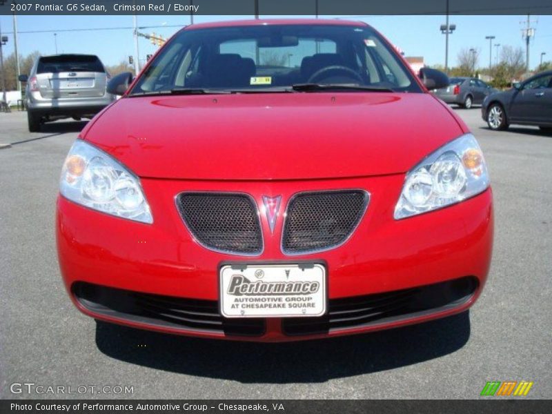Crimson Red / Ebony 2007 Pontiac G6 Sedan