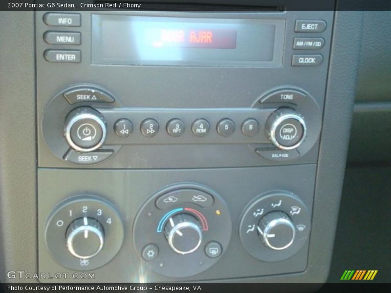 Crimson Red / Ebony 2007 Pontiac G6 Sedan