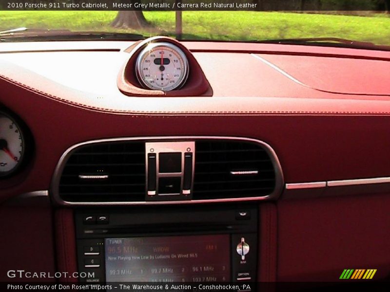 Meteor Grey Metallic / Carrera Red Natural Leather 2010 Porsche 911 Turbo Cabriolet