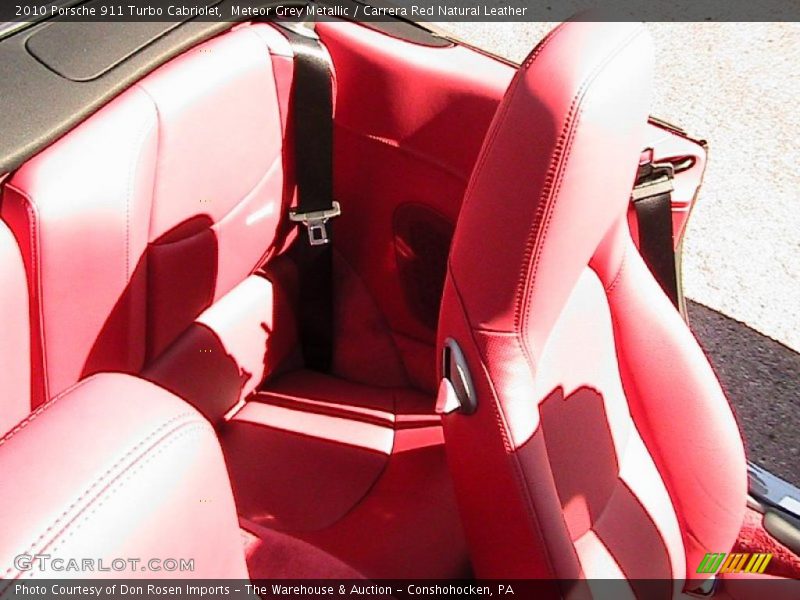 Meteor Grey Metallic / Carrera Red Natural Leather 2010 Porsche 911 Turbo Cabriolet