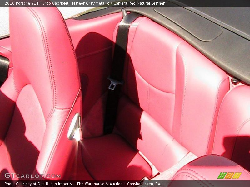 Meteor Grey Metallic / Carrera Red Natural Leather 2010 Porsche 911 Turbo Cabriolet