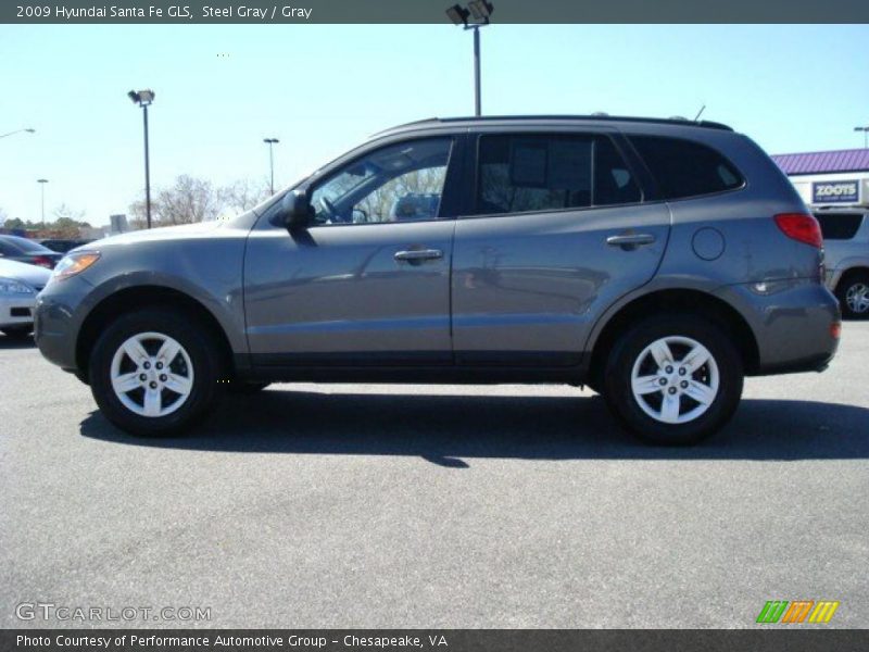 Steel Gray / Gray 2009 Hyundai Santa Fe GLS