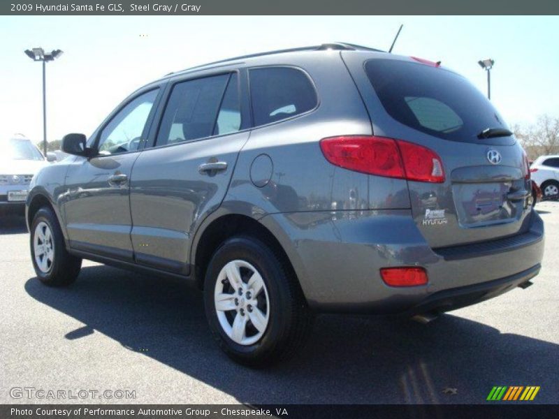 Steel Gray / Gray 2009 Hyundai Santa Fe GLS