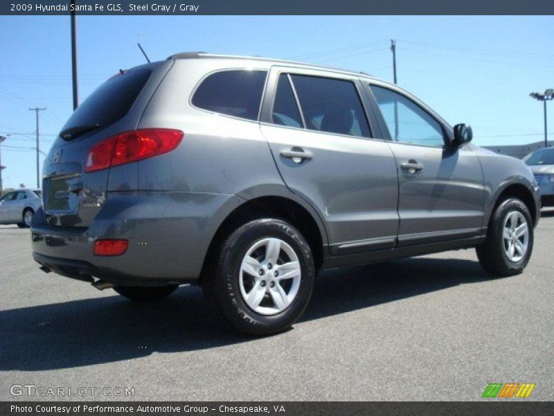 Steel Gray / Gray 2009 Hyundai Santa Fe GLS