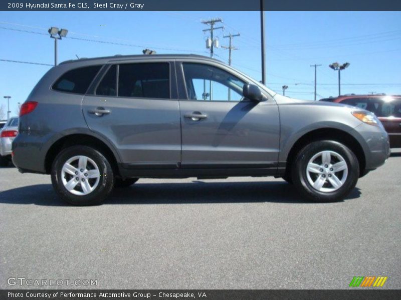 Steel Gray / Gray 2009 Hyundai Santa Fe GLS