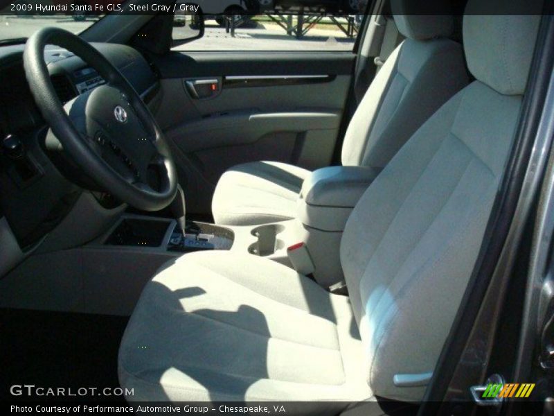 Steel Gray / Gray 2009 Hyundai Santa Fe GLS