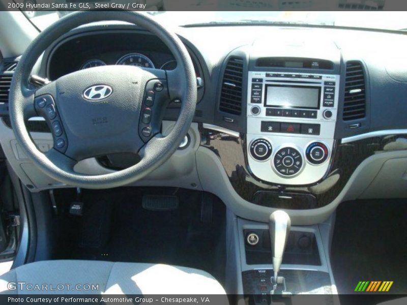 Steel Gray / Gray 2009 Hyundai Santa Fe GLS
