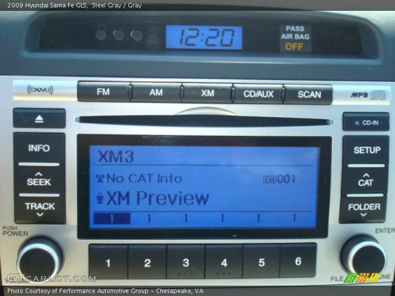 Steel Gray / Gray 2009 Hyundai Santa Fe GLS