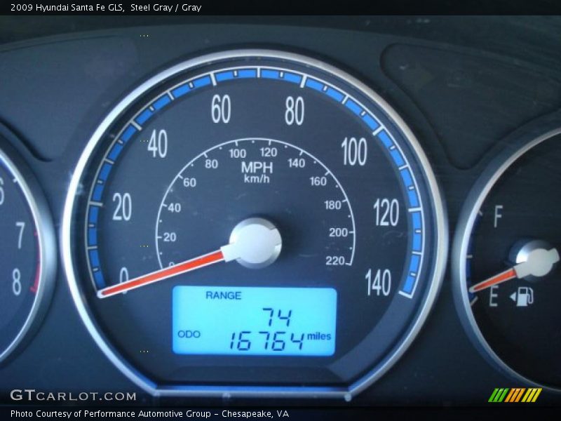 Steel Gray / Gray 2009 Hyundai Santa Fe GLS