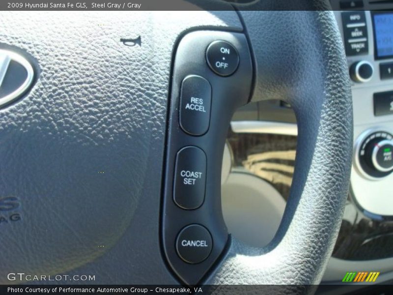 Steel Gray / Gray 2009 Hyundai Santa Fe GLS