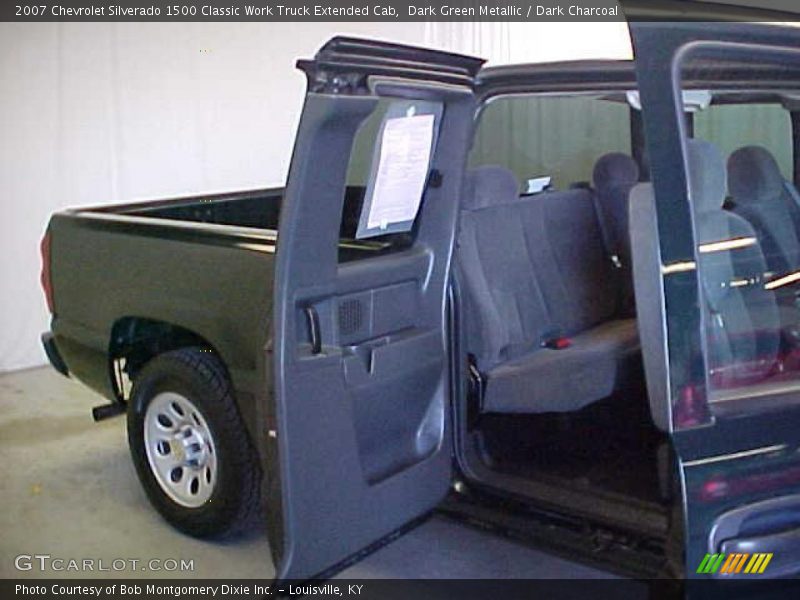 Dark Green Metallic / Dark Charcoal 2007 Chevrolet Silverado 1500 Classic Work Truck Extended Cab