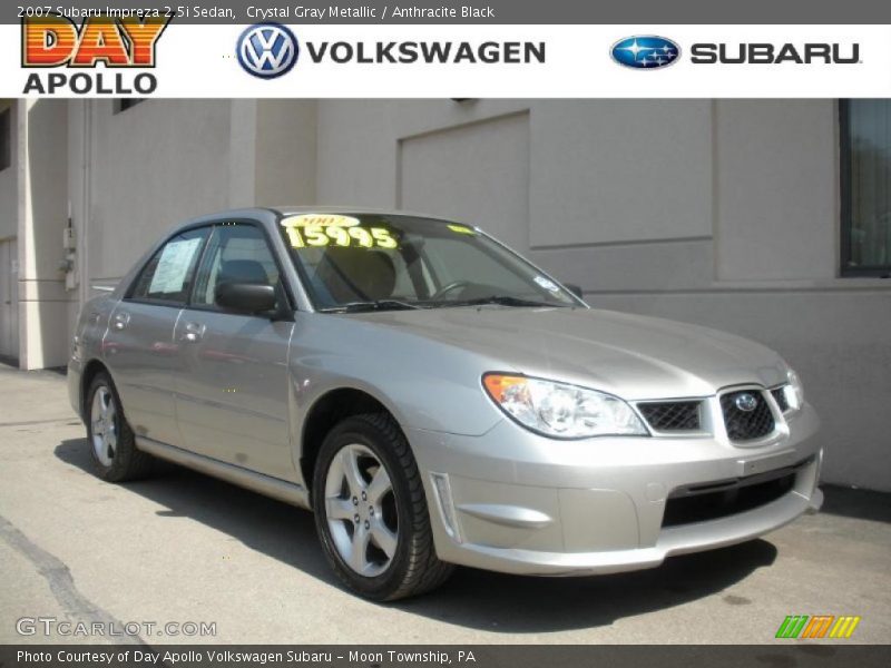 Crystal Gray Metallic / Anthracite Black 2007 Subaru Impreza 2.5i Sedan
