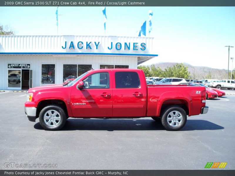 Fire Red / Cocoa/Light Cashmere 2009 GMC Sierra 1500 SLT Z71 Crew Cab 4x4