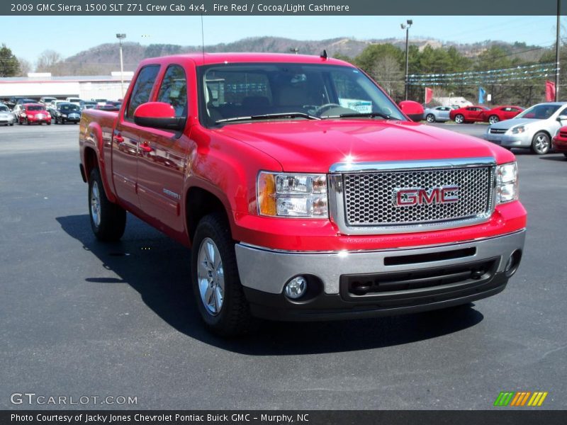 Fire Red / Cocoa/Light Cashmere 2009 GMC Sierra 1500 SLT Z71 Crew Cab 4x4