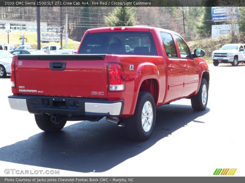 Fire Red / Cocoa/Light Cashmere 2009 GMC Sierra 1500 SLT Z71 Crew Cab 4x4