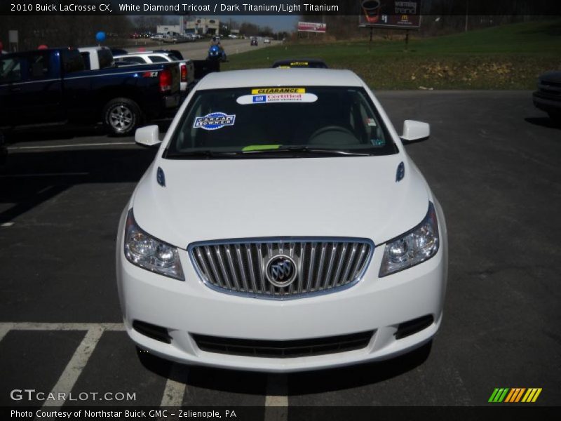 White Diamond Tricoat / Dark Titanium/Light Titanium 2010 Buick LaCrosse CX