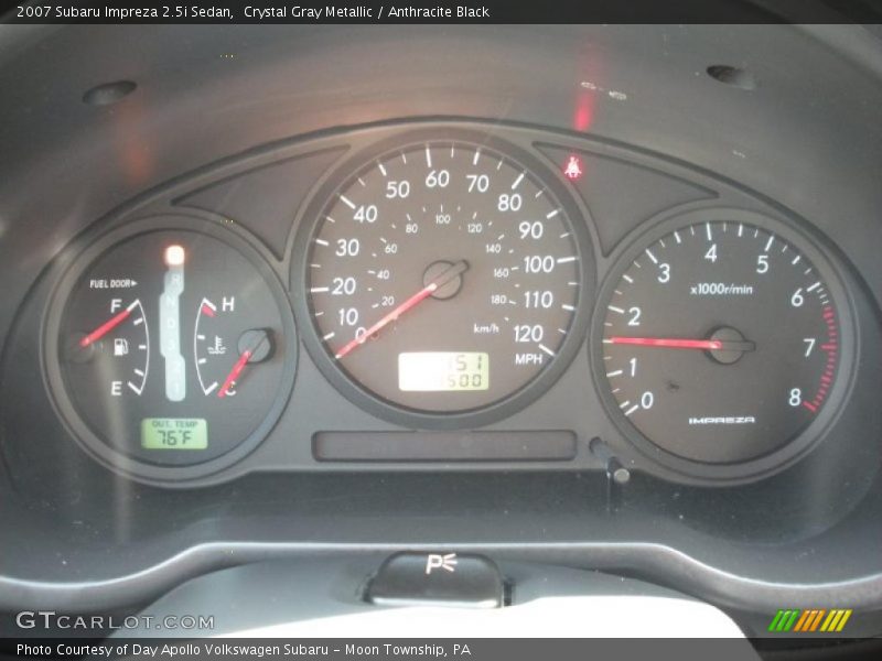 Crystal Gray Metallic / Anthracite Black 2007 Subaru Impreza 2.5i Sedan