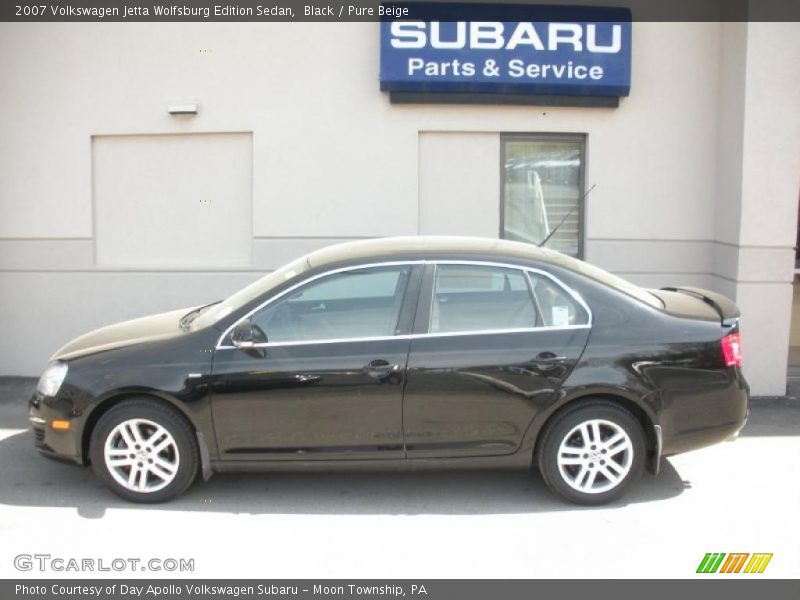 Black / Pure Beige 2007 Volkswagen Jetta Wolfsburg Edition Sedan
