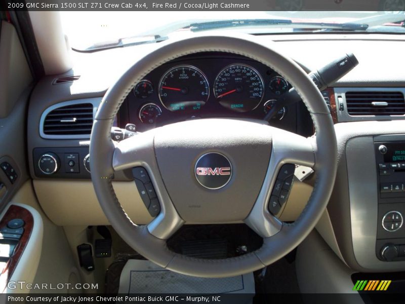 Fire Red / Cocoa/Light Cashmere 2009 GMC Sierra 1500 SLT Z71 Crew Cab 4x4