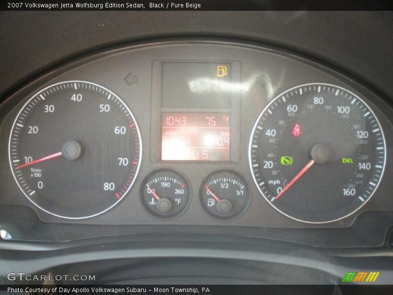 Black / Pure Beige 2007 Volkswagen Jetta Wolfsburg Edition Sedan