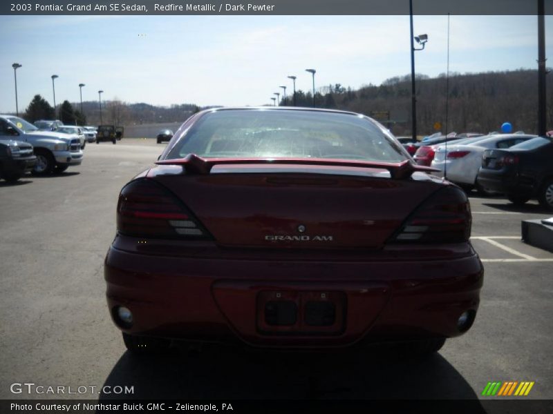 Redfire Metallic / Dark Pewter 2003 Pontiac Grand Am SE Sedan