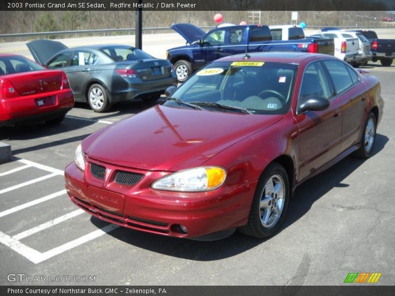 Redfire Metallic / Dark Pewter 2003 Pontiac Grand Am SE Sedan