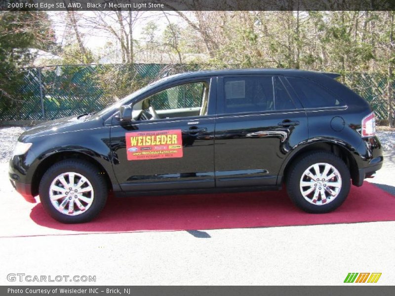 Black / Medium Light Stone 2008 Ford Edge SEL AWD