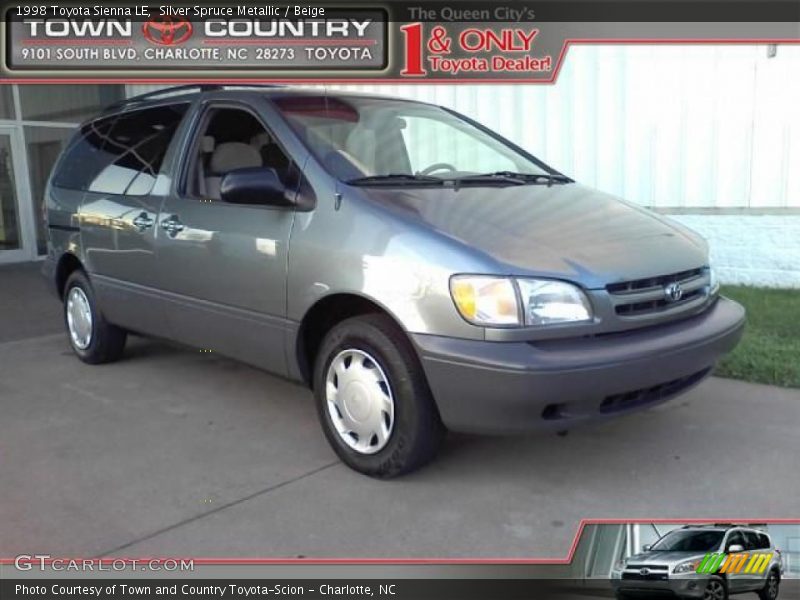 Silver Spruce Metallic / Beige 1998 Toyota Sienna LE