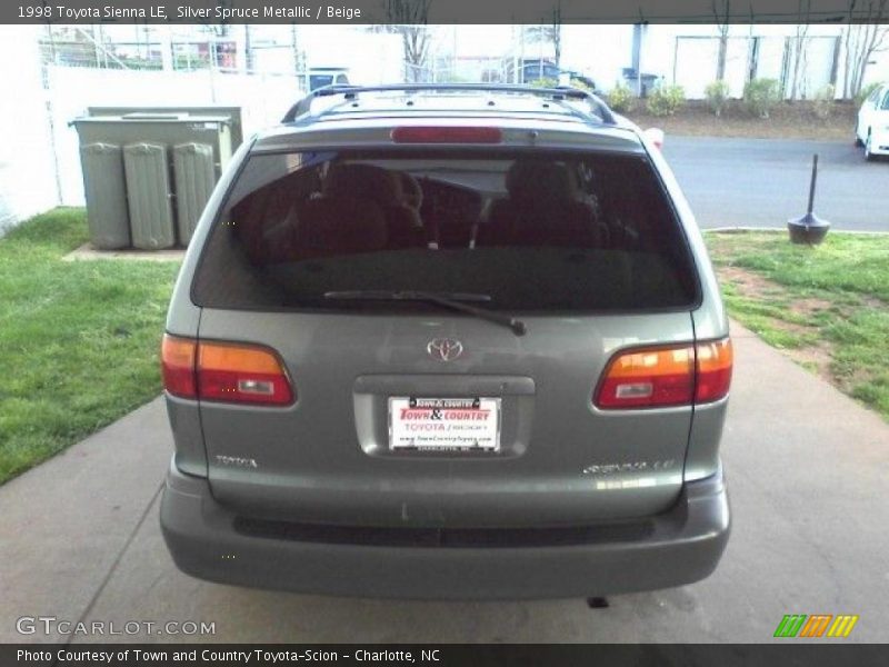 Silver Spruce Metallic / Beige 1998 Toyota Sienna LE