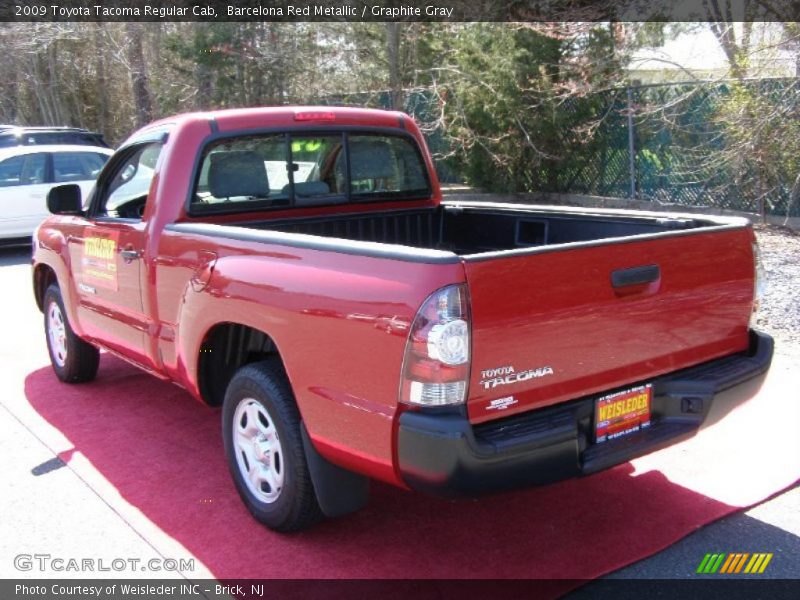 Barcelona Red Metallic / Graphite Gray 2009 Toyota Tacoma Regular Cab