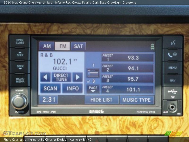 Inferno Red Crystal Pearl / Dark Slate Gray/Light Graystone 2010 Jeep Grand Cherokee Limited