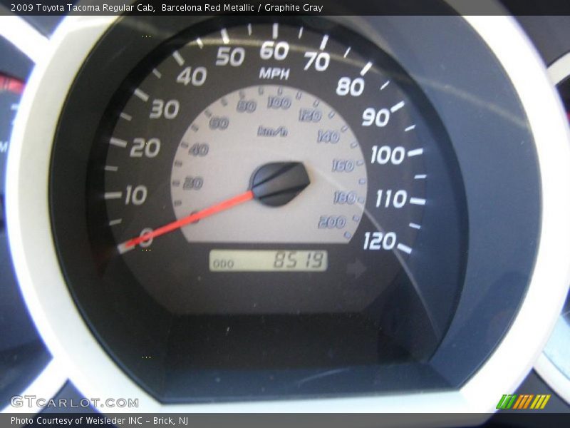 Barcelona Red Metallic / Graphite Gray 2009 Toyota Tacoma Regular Cab