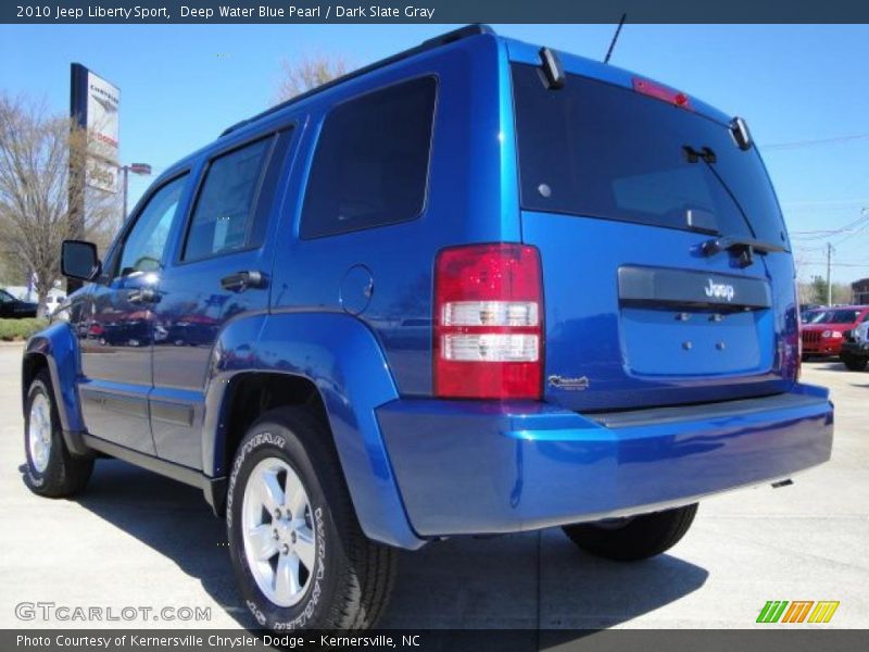 Deep Water Blue Pearl / Dark Slate Gray 2010 Jeep Liberty Sport