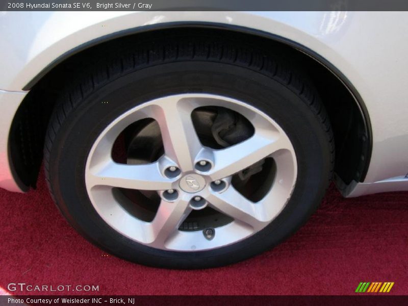Bright Silver / Gray 2008 Hyundai Sonata SE V6