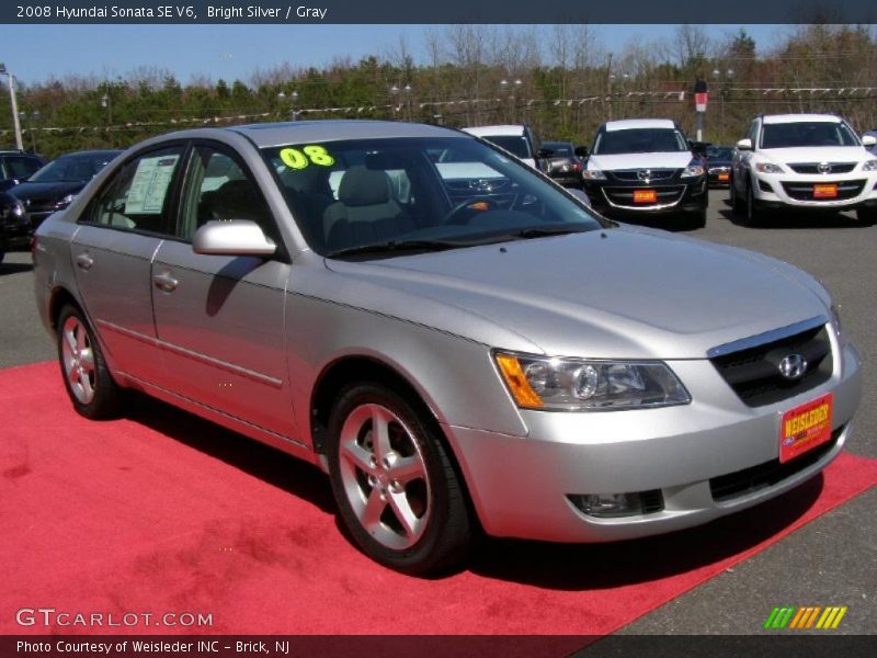 Bright Silver / Gray 2008 Hyundai Sonata SE V6