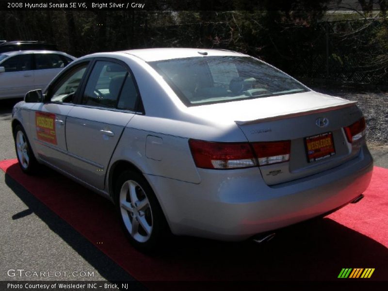 Bright Silver / Gray 2008 Hyundai Sonata SE V6