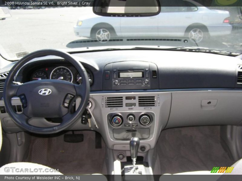 Bright Silver / Gray 2008 Hyundai Sonata SE V6
