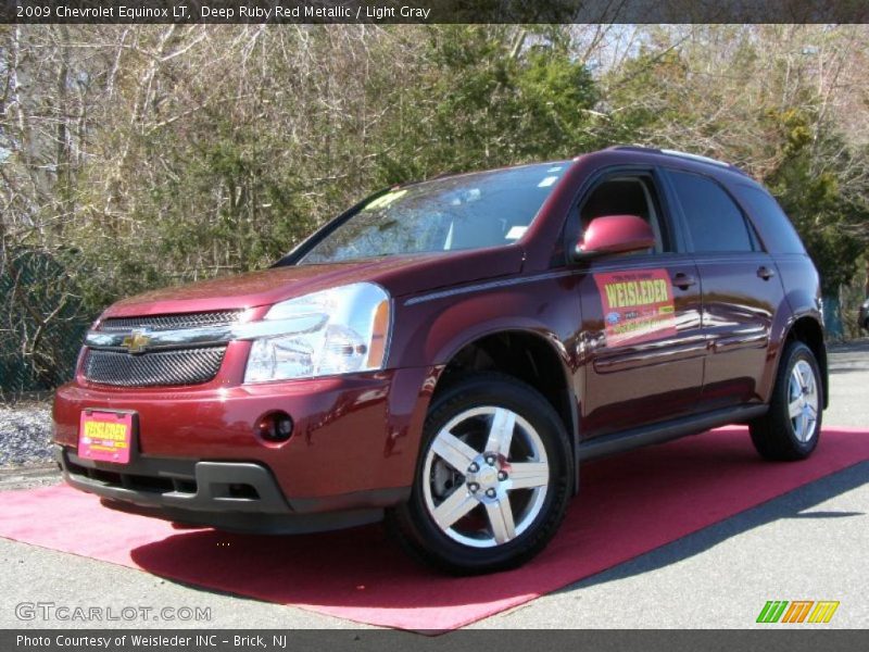 Deep Ruby Red Metallic / Light Gray 2009 Chevrolet Equinox LT