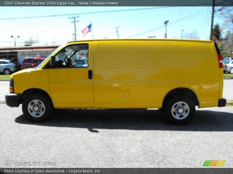 Yellow / Medium Pewter 2007 Chevrolet Express 1500 Cargo Van