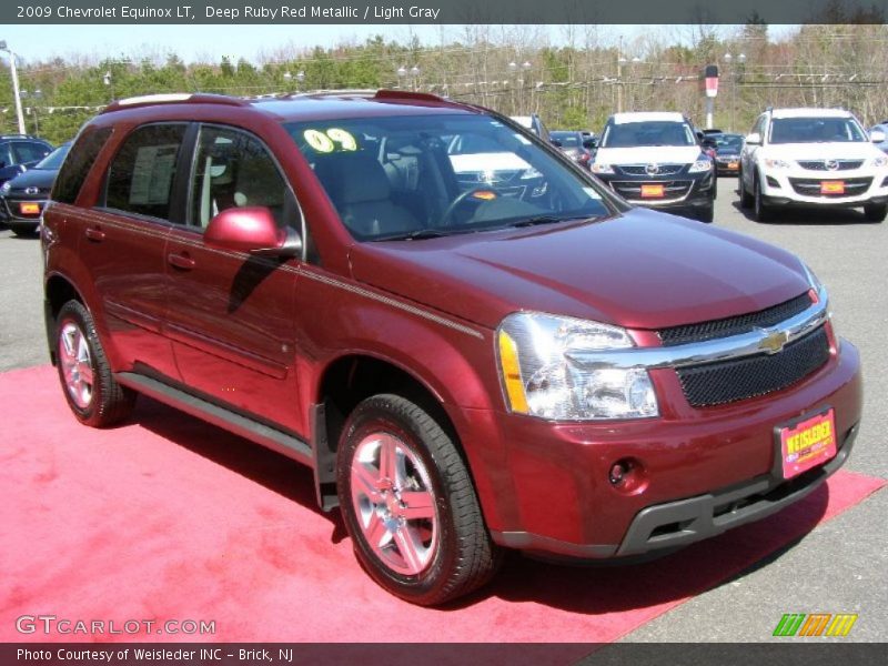 Deep Ruby Red Metallic / Light Gray 2009 Chevrolet Equinox LT