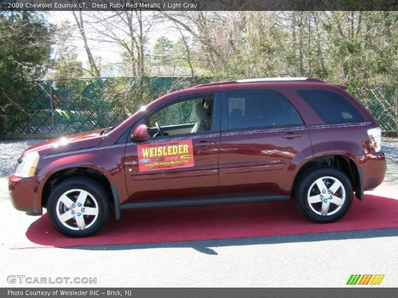 Deep Ruby Red Metallic / Light Gray 2009 Chevrolet Equinox LT